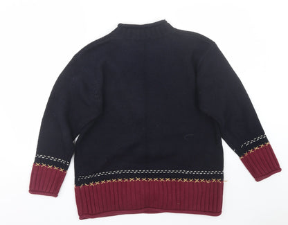 Womens UK Size M Neutral Territory Black Pullover Jumper
