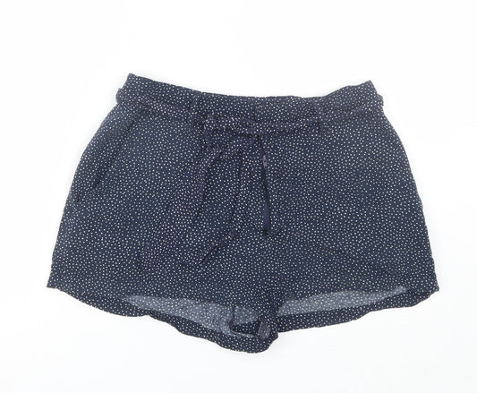 H&M Womens Blue Polka Dot  Cut-Off Shorts Size 8