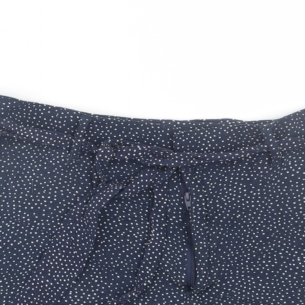 H&M Womens Blue Polka Dot  Cut-Off Shorts Size 8