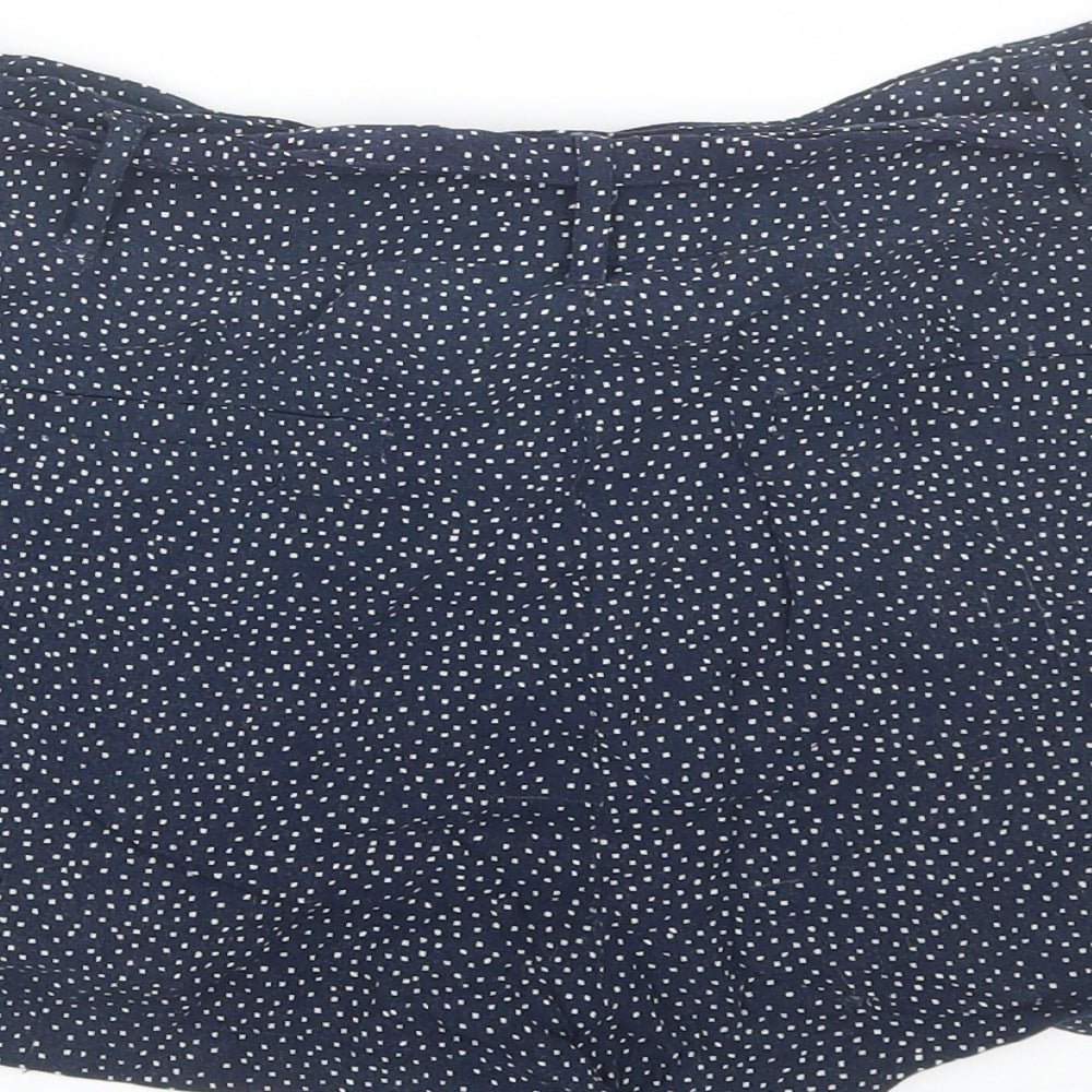 H&M Womens Blue Polka Dot  Cut-Off Shorts Size 8
