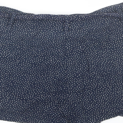 H&M Womens Blue Polka Dot  Cut-Off Shorts Size 8