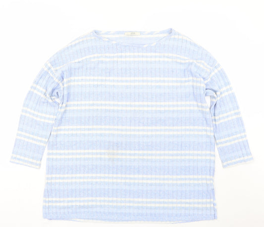 George Womens Blue Striped  Basic T-Shirt Size 18