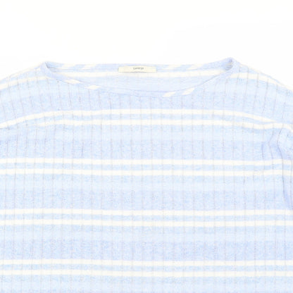 George Womens Blue Striped  Basic T-Shirt Size 18