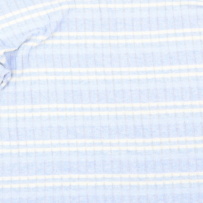 George Womens Blue Striped  Basic T-Shirt Size 18