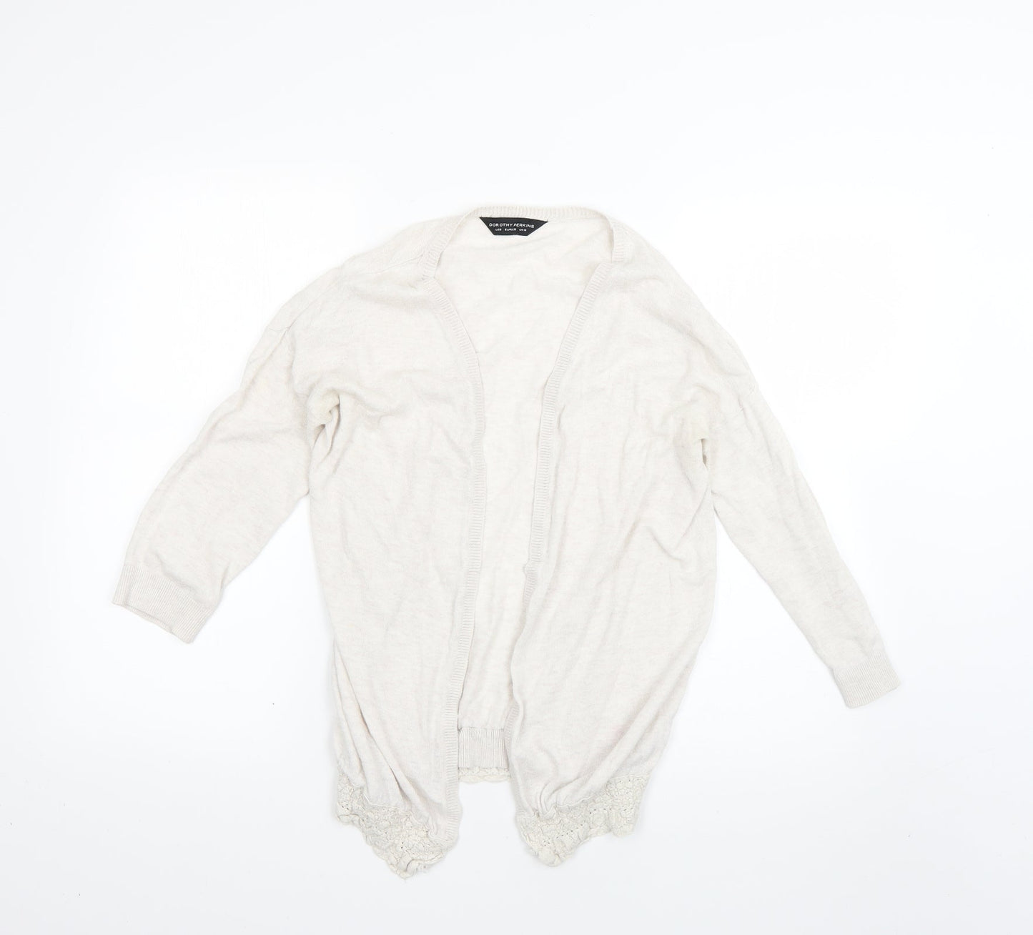 Womens UK Size 10 Dorothy Perkins Beige Cardigan Jumper