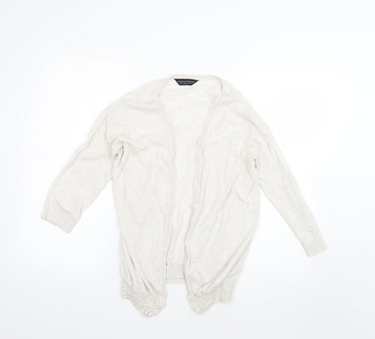Womens UK Size 10 Dorothy Perkins Beige Cardigan Jumper
