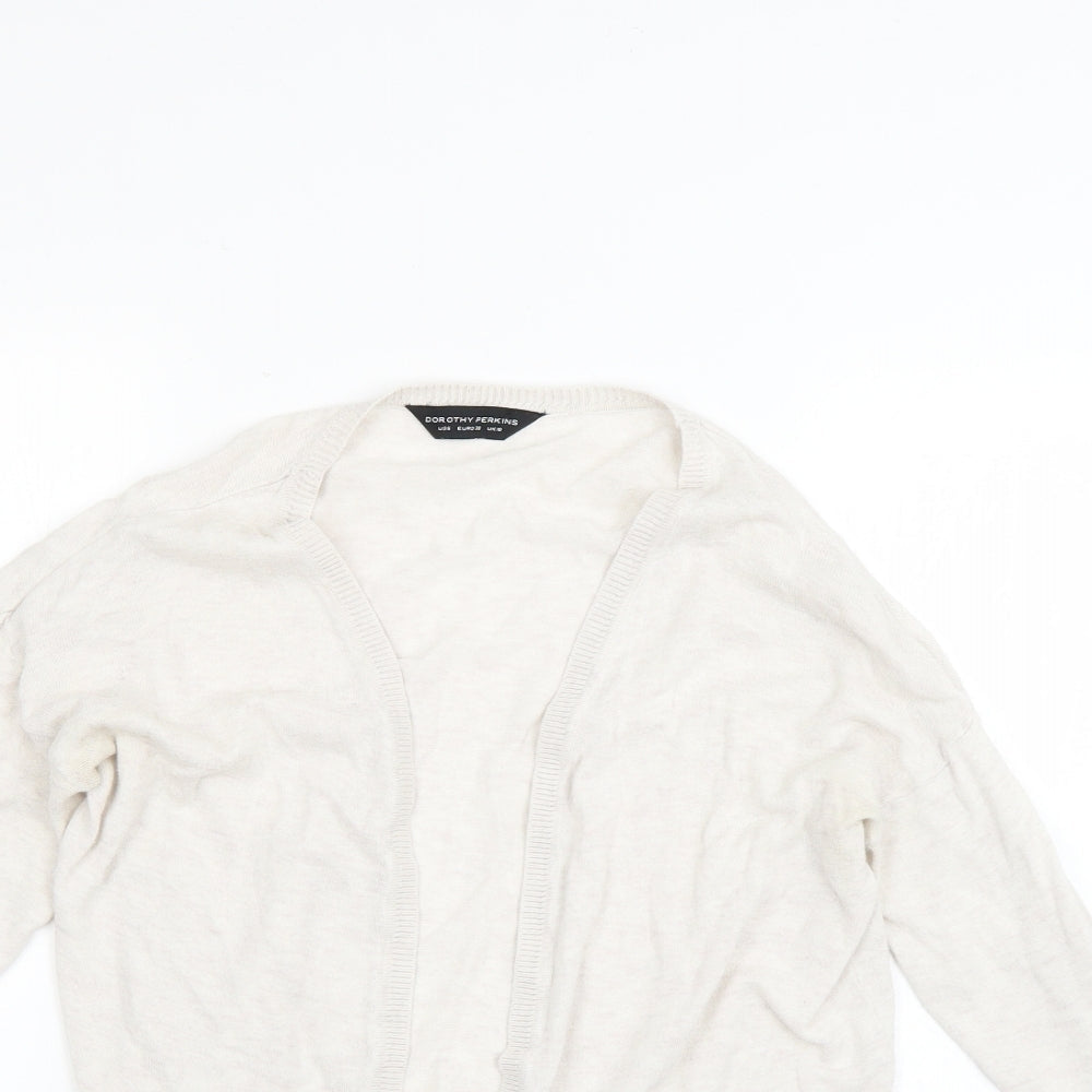 Womens UK Size 10 Dorothy Perkins Beige Cardigan Jumper