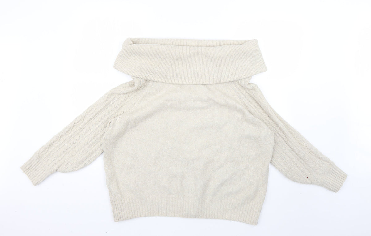 Womens UK Size M H&M Beige Pullover Jumper