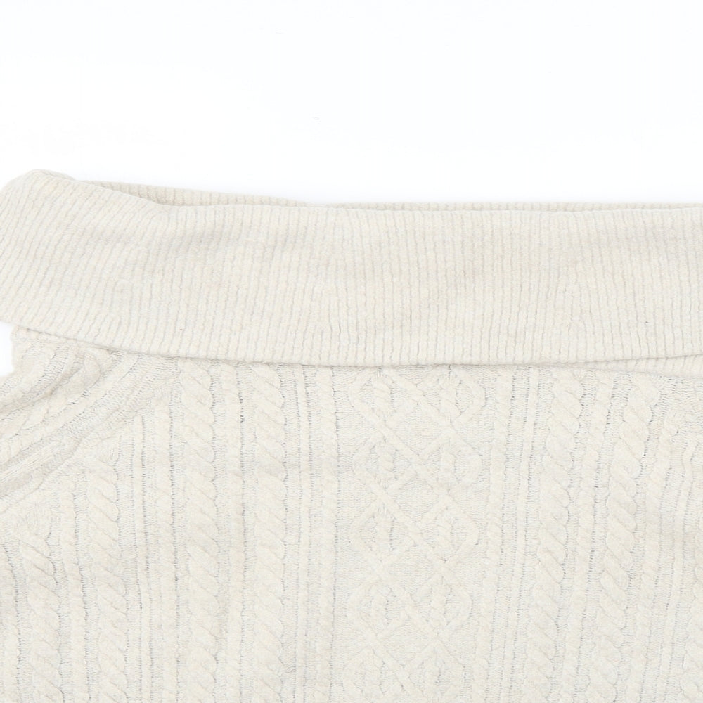 Womens UK Size M H&M Beige Pullover Jumper