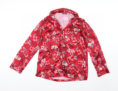 boux Womens Red Floral  Top Pyjama Top Size 10