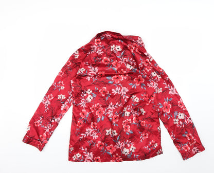 boux Womens Red Floral  Top Pyjama Top Size 10