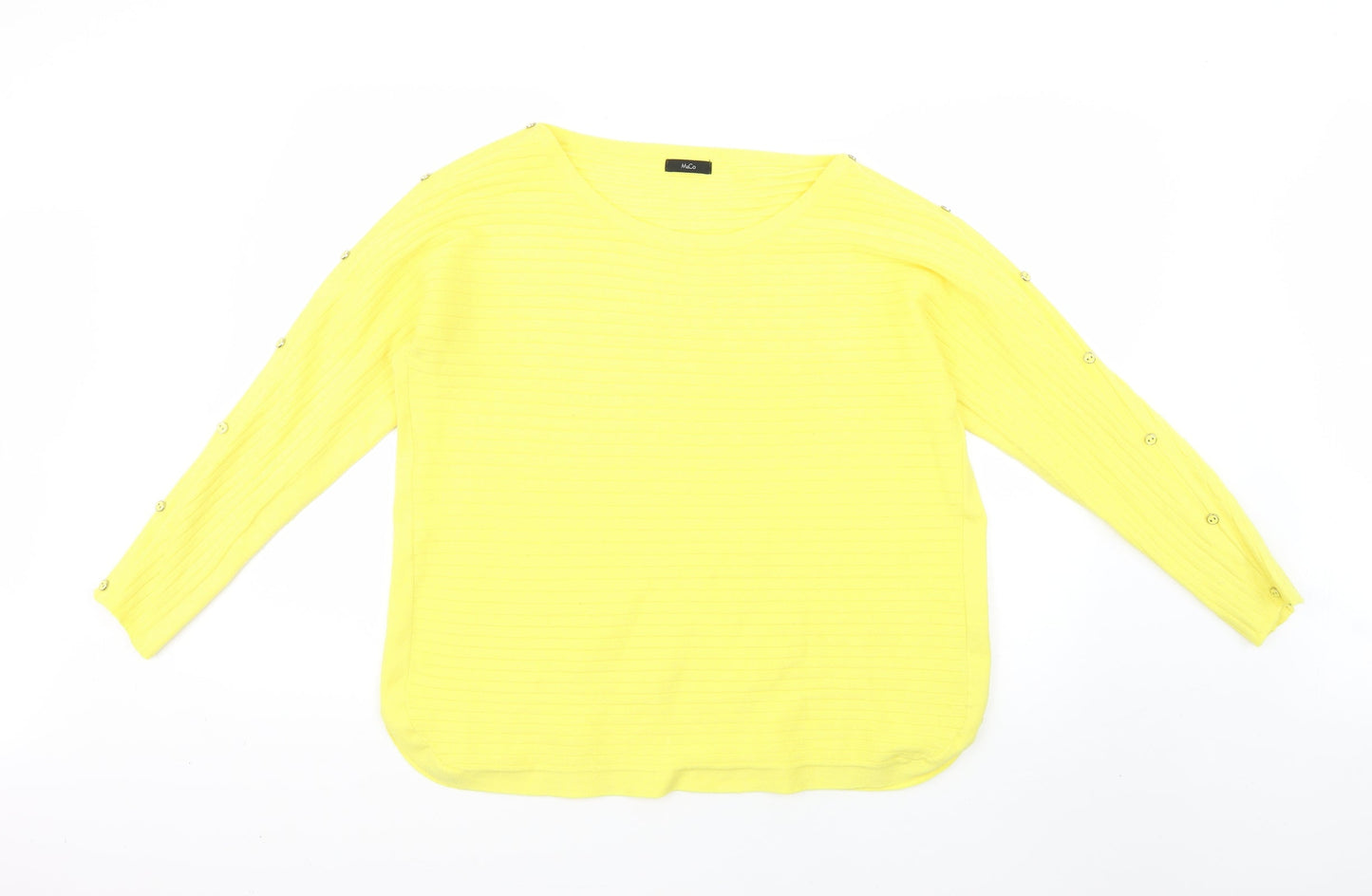 Womens UK Size 20 M&Co Yellow Pullover Jumper