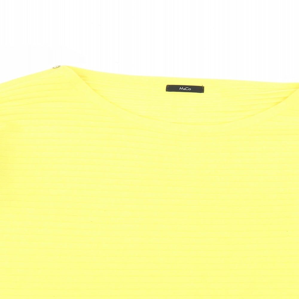 Womens UK Size 20 M&Co Yellow Pullover Jumper