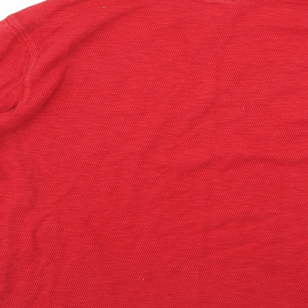 Brand and care label for Gap boys’ red jumper, size 15-16, years