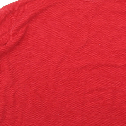 Brand and care label for Gap boys’ red jumper, size 15-16, years