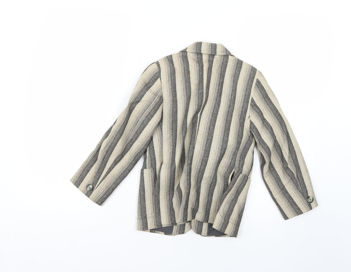 Back view of truetex girls’ multicoloured striped jacket blazer, size 2, years