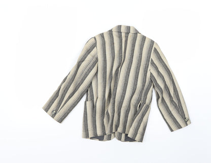 Back view of truetex girls’ multicoloured striped jacket blazer, size 2, years