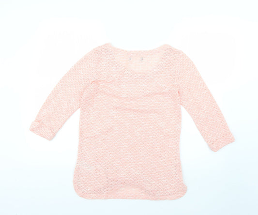 Womens UK Size 10 New Look Pink Pullover Jumper