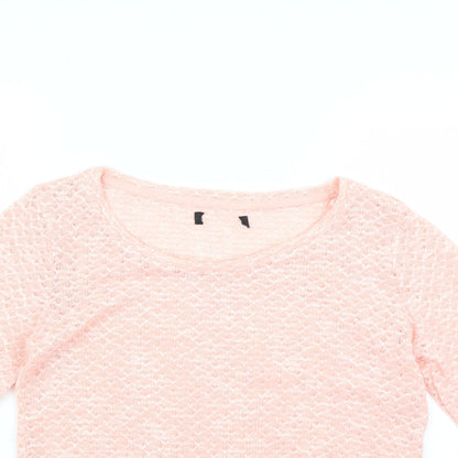 Womens UK Size 10 New Look Pink Pullover Jumper
