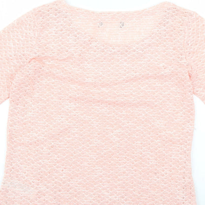 Womens UK Size 10 New Look Pink Pullover Jumper