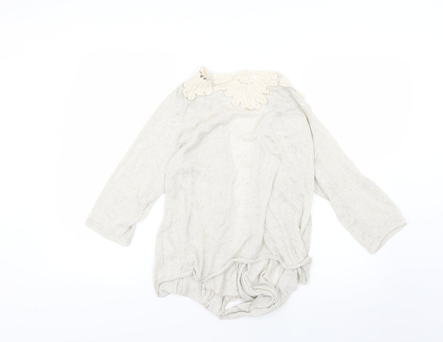 Womens UK Size 18 Per Una Beige Cardigan Jumper
