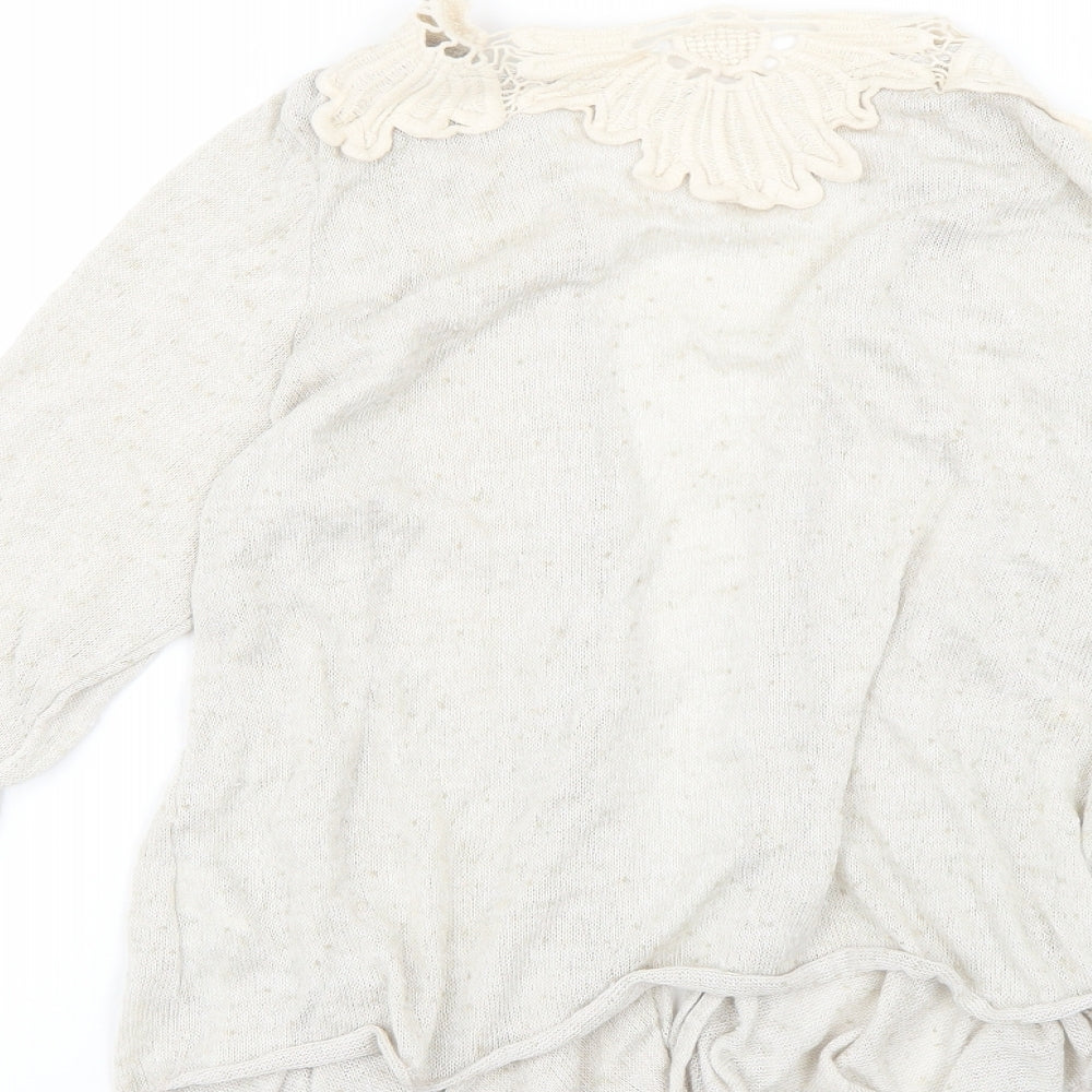 Womens UK Size 18 Per Una Beige Cardigan Jumper