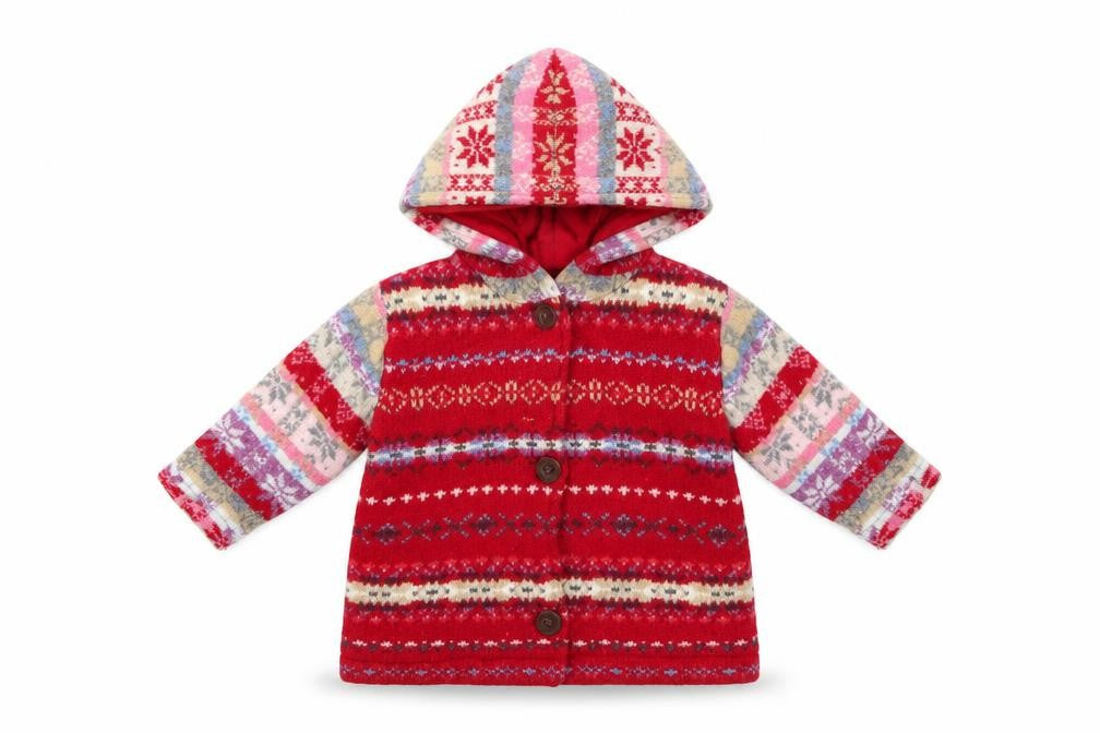 Front view of Gap Baby Multicoloured Geometric Basic Coat Coat, size 9-12, Months