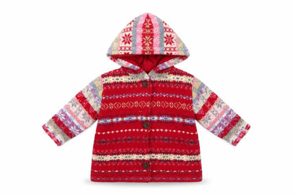 Front view of Gap Baby Multicoloured Geometric Basic Coat Coat, size 9-12, Months