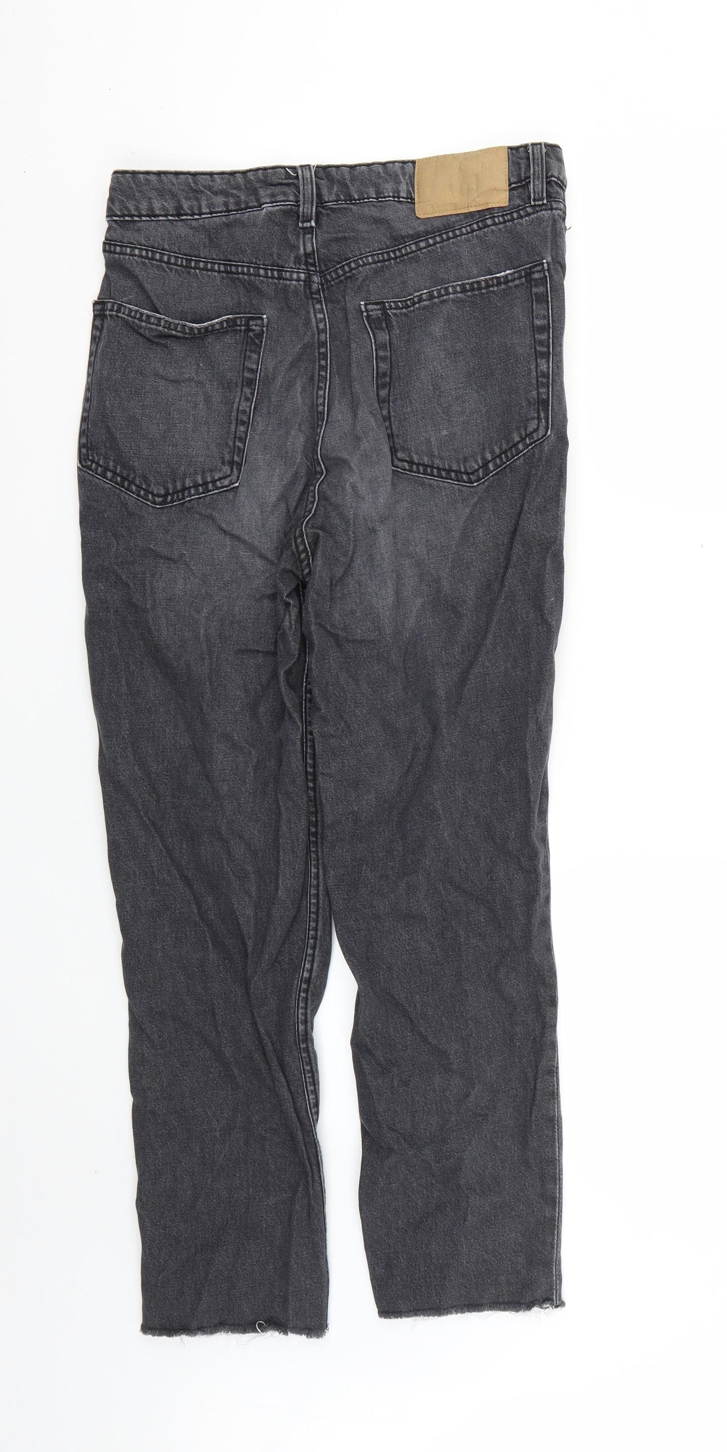 Womens UK Size 8 H&M Regular Fit Straight Black Jeans