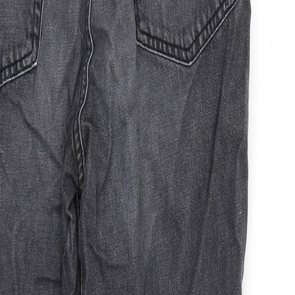 Womens UK Size 8 H&M Regular Fit Straight Black Jeans