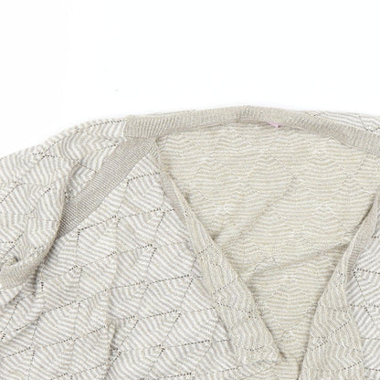 Womens UK Size 14 Per Una Beige Cardigan Jumper