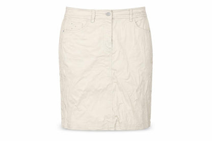 Front view of btx women’s beige straight & pencil skirt, size UK 10