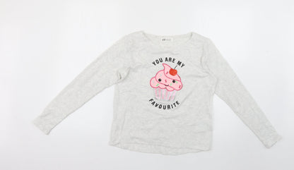 h7m Girls Grey   Pullover Jumper Size 11-12 Years