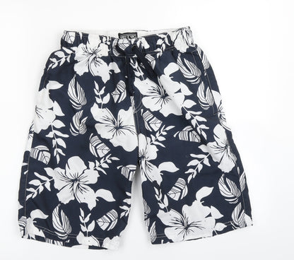 Blue Inc Mens Blue Floral  Athletic Shorts Size XS