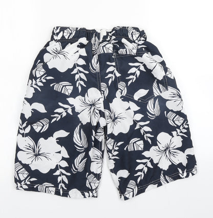 Blue Inc Mens Blue Floral  Athletic Shorts Size XS
