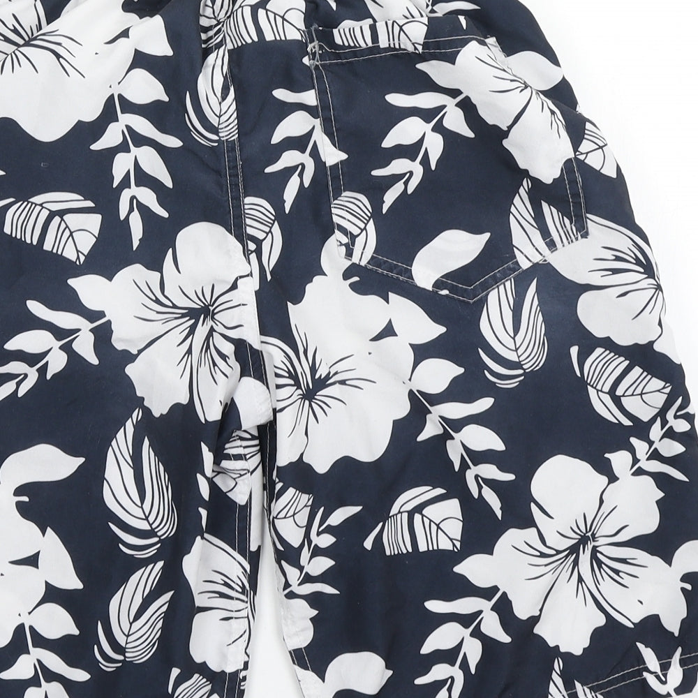 Blue Inc Mens Blue Floral  Athletic Shorts Size XS