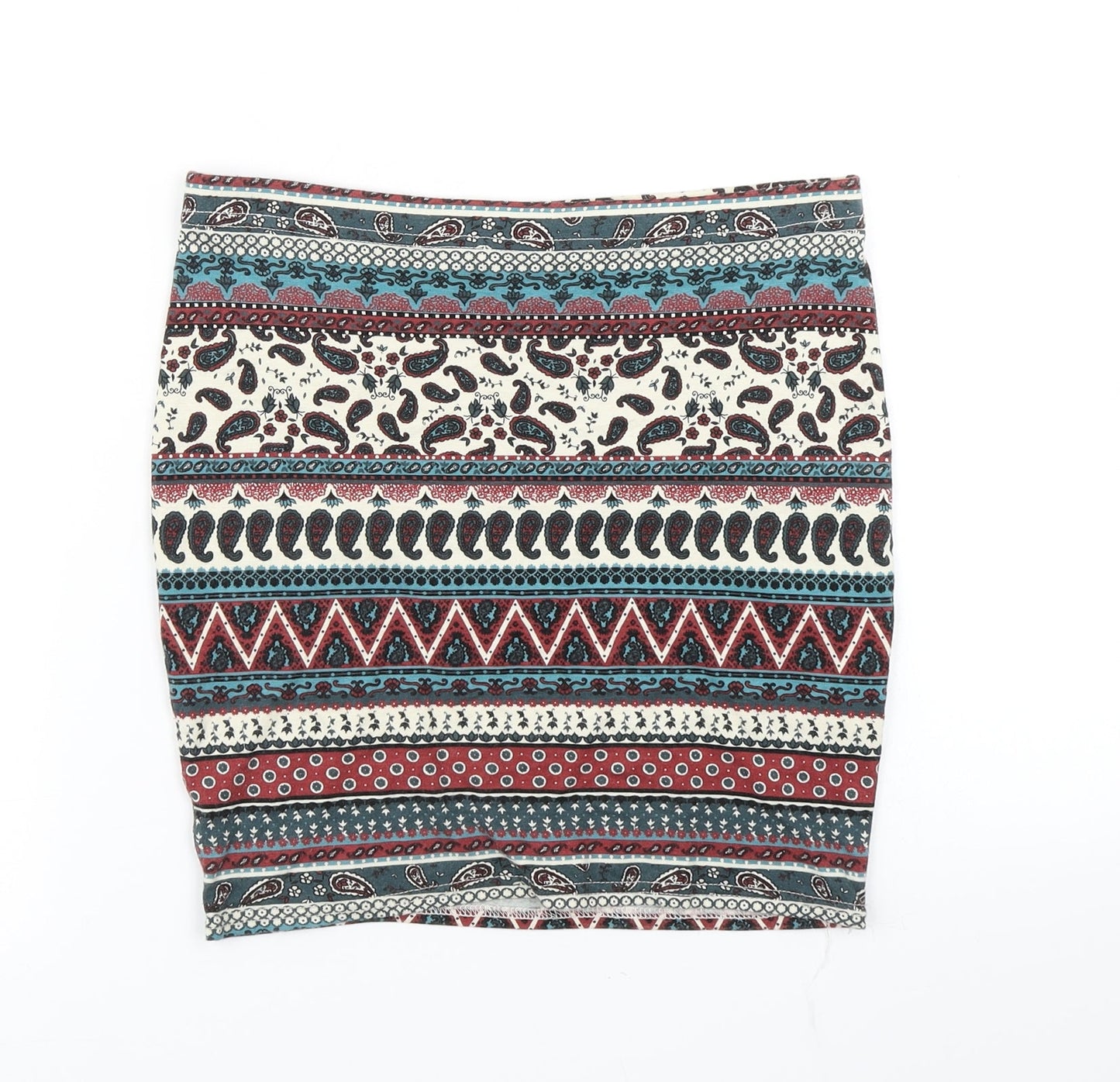 915 Generation Girls Blue Paisley  Bandage Skirt Size 12-13 Years