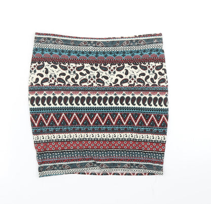 915 Generation Girls Blue Paisley  Bandage Skirt Size 12-13 Years