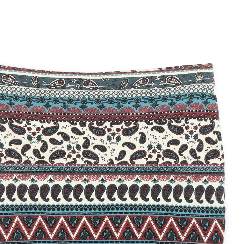 915 Generation Girls Blue Paisley  Bandage Skirt Size 12-13 Years