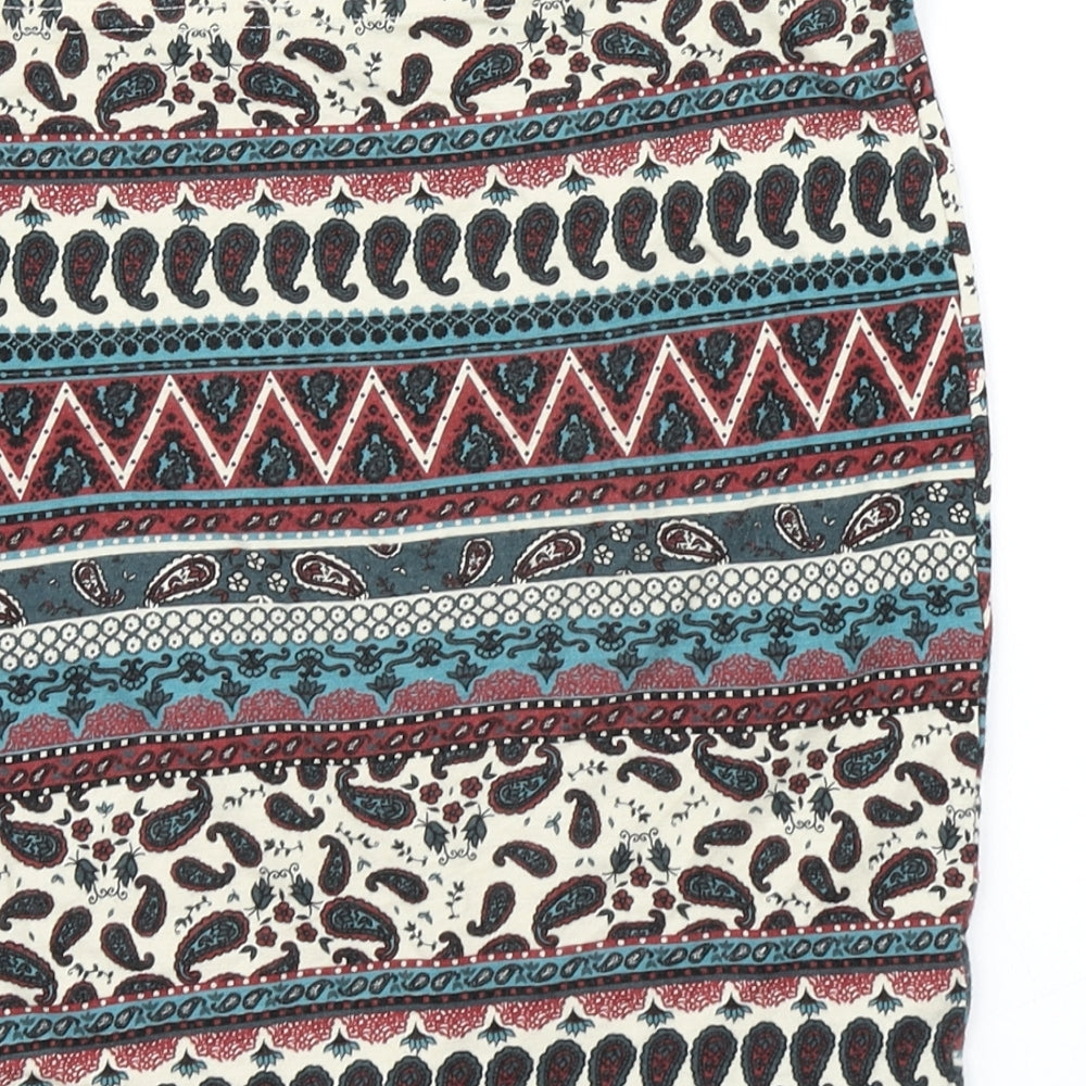 915 Generation Girls Blue Paisley  Bandage Skirt Size 12-13 Years