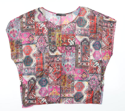 Womens UK Size 10 Atmosphere Pink Basic T-Shirt