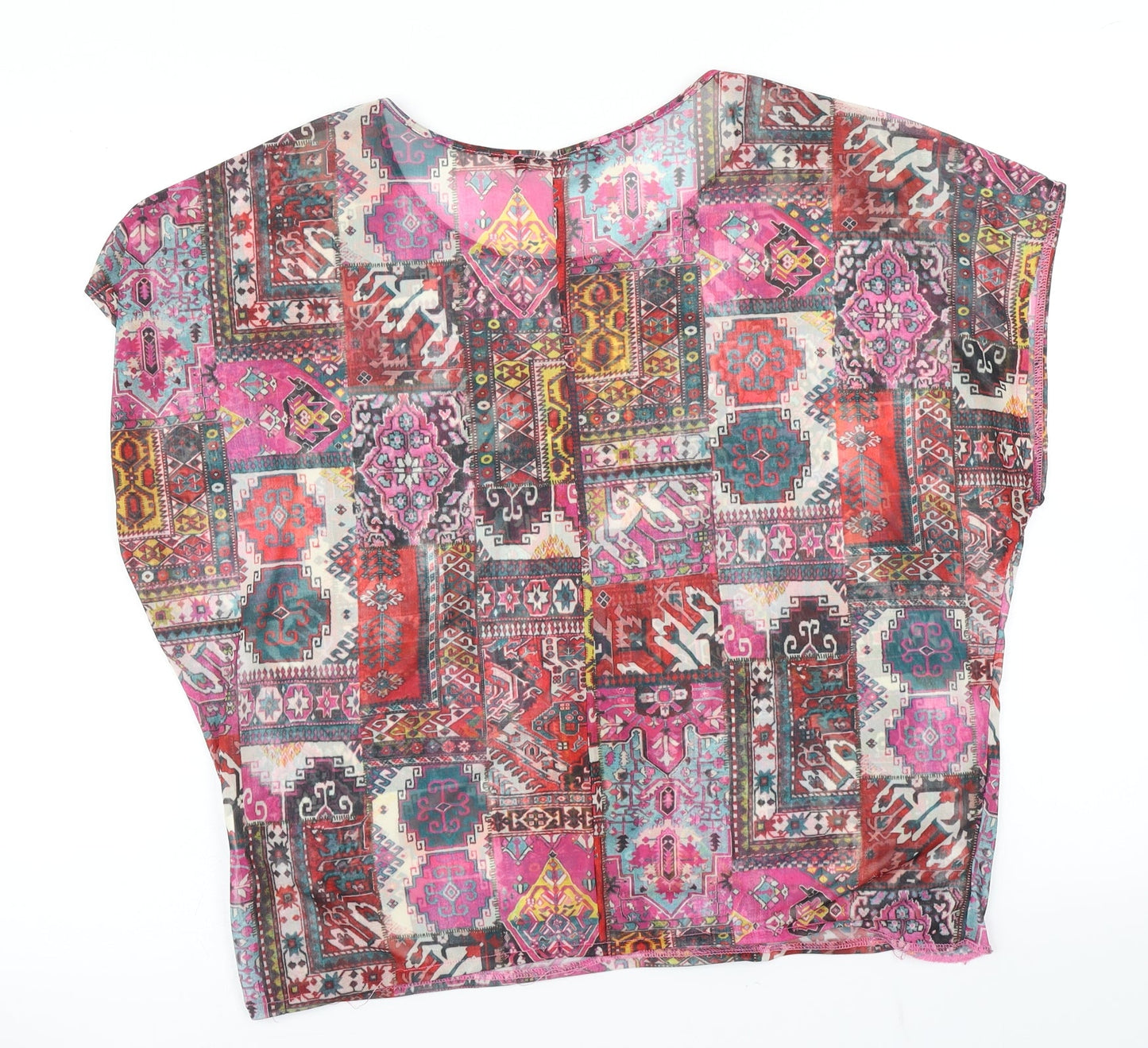 Womens UK Size 10 Atmosphere Pink Basic T-Shirt