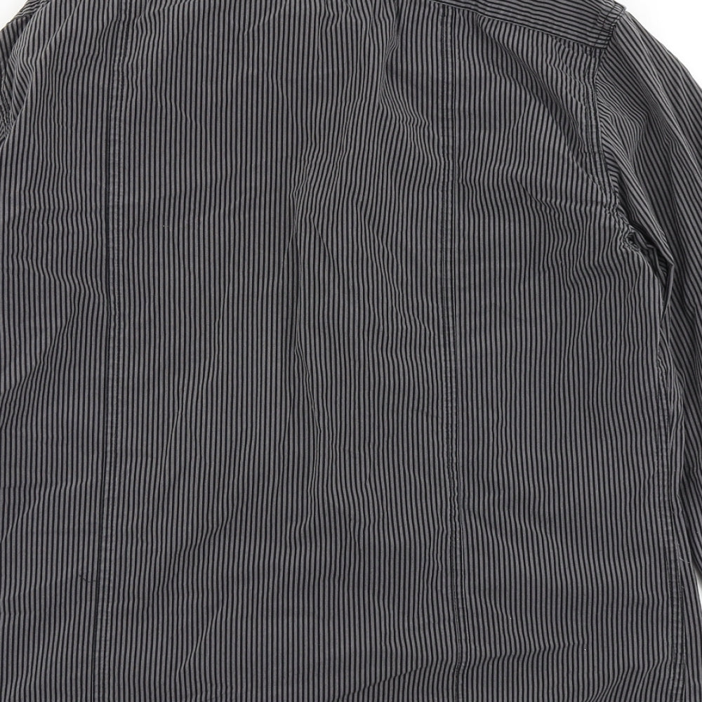 Mens UK Size M NEXT Black  Button-Up Long Sleeve Casual Shirt