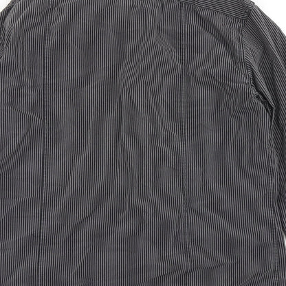 Mens UK Size M NEXT Black  Button-Up Long Sleeve Casual Shirt