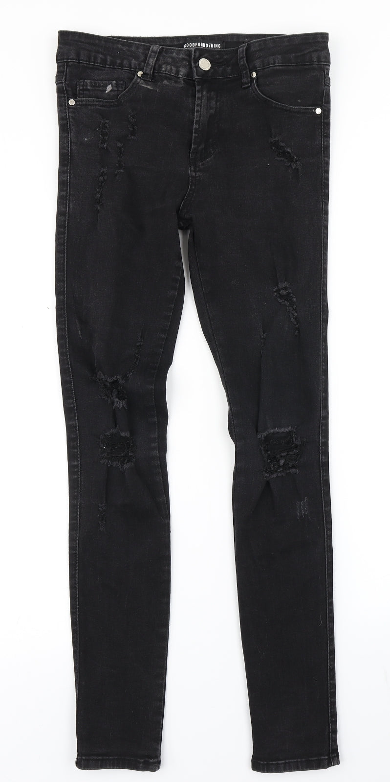 Good For Nothing Womens Black  Denim Skinny Jeans Size 28 in L27 in