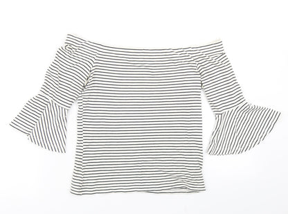 Womens UK Size 8 Topshop Blue Basic T-Shirt