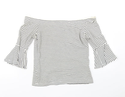 Womens UK Size 8 Topshop Blue Basic T-Shirt