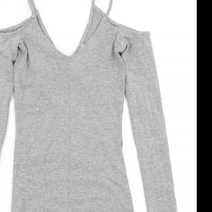 Divided Womens Grey   Bodycon  Size 4  - cold shoulder