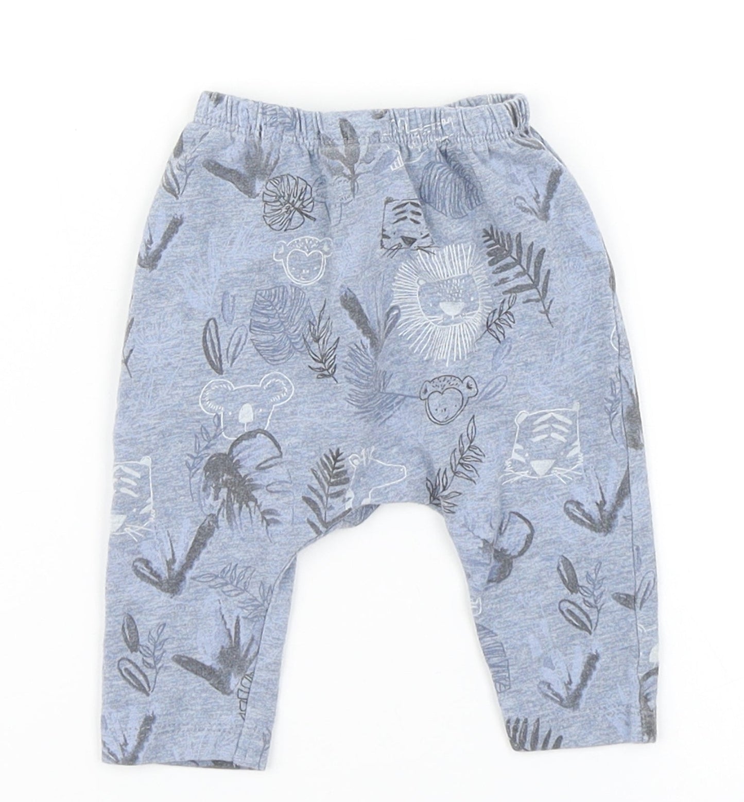 NEXT Boys Blue Floral  Jogger Trousers Size 3-6 Months