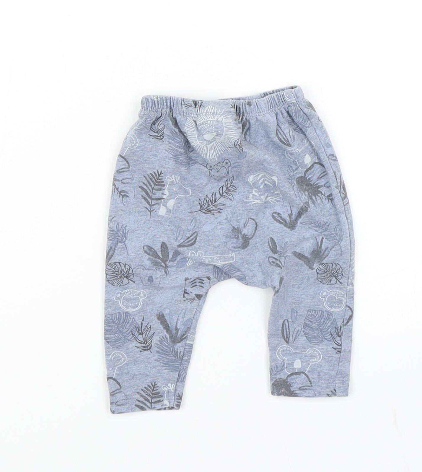 NEXT Boys Blue Floral  Jogger Trousers Size 3-6 Months